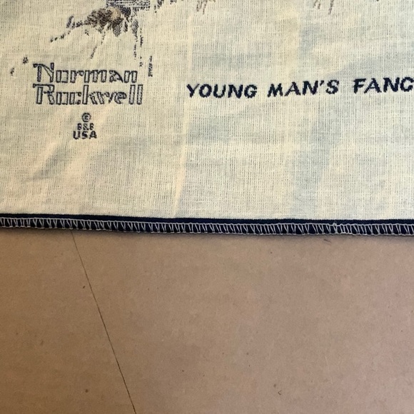 VINTAGE TAPESTRY, NORMAN ROCKWELL. USA. - Picture 3 of 6